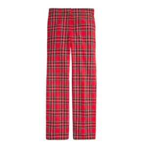 J.Crew Tartan Cropped Straight Pant Red Plaid Size 12